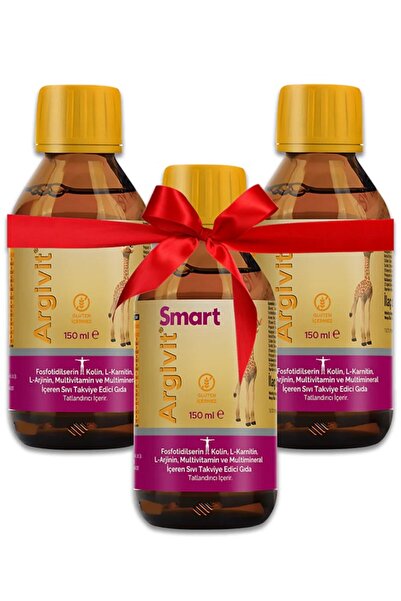 Argivit Smart Syrup 150 ml - 3 Pack Phosphatidilcerin, Colin, Multivitamin an...