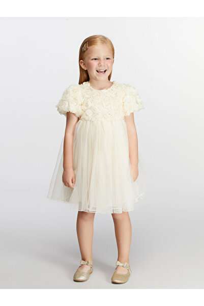 LC Waikiki Ποιοτικά ανταλλακτικά από το Çelebi Store | Φόρεμα για κορίτσια με λουλούδια με λαιμόκοψη