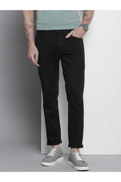 The Indian Garage Co By Styli Men Black Slim Fit Chino Pants