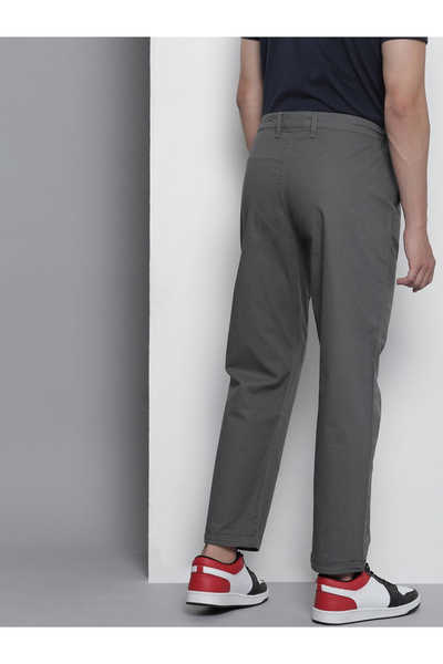 The Indian Garage Co By Styli Men Grey Slim Fit Cargo Trousers