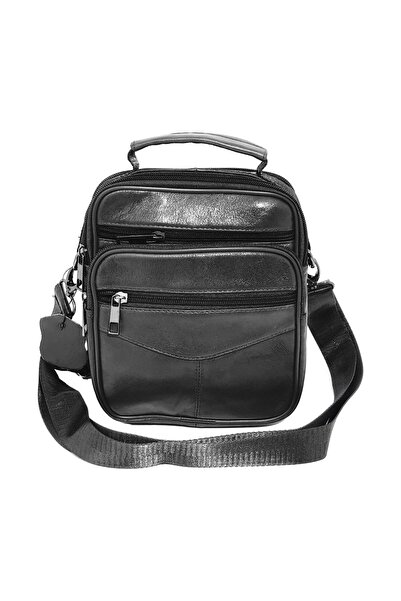 Magrot Geantă de umăr și de mână din piele, 20 x 18 cm, neagră, 13914