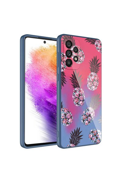 Generic Brand حافظة لهاتف Galaxy A73 مصنوعة من السيليكون الصلب المزخرف وغطاء ...