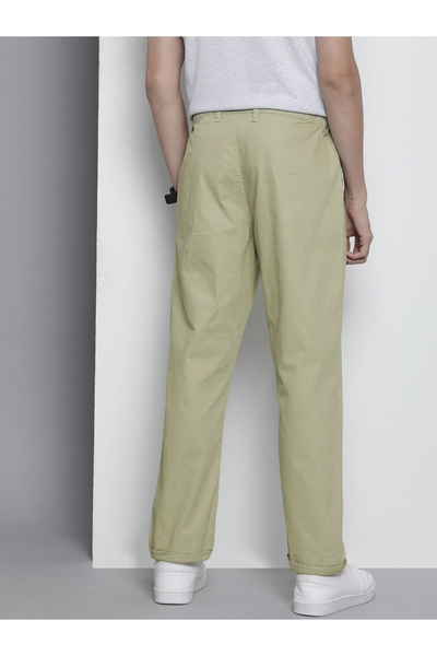 The Indian Garage Co By Styli Men Green Slim Fit Cargo Trousers