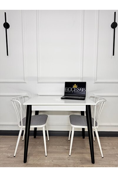 ECCES BB 60 x 90 Mutfak Masası MDF Küçük Mutfak Masası Çalışma Masası Balkon Masası Sabit Masa