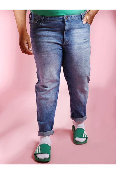 HardSoda By Styli بنطلون جينز رجالي بمقاسات قصة ضيقة باهت