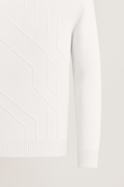 NO4 Textured Tricot Sweater with Zippered Collar