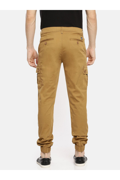 The Indian Garage Co By Styli Men Brown Mid Rise Slim Fit Cargo Pants