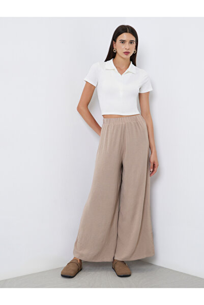 Take Two By Styli بنطال أرجل واسعة بخصر مطاطي