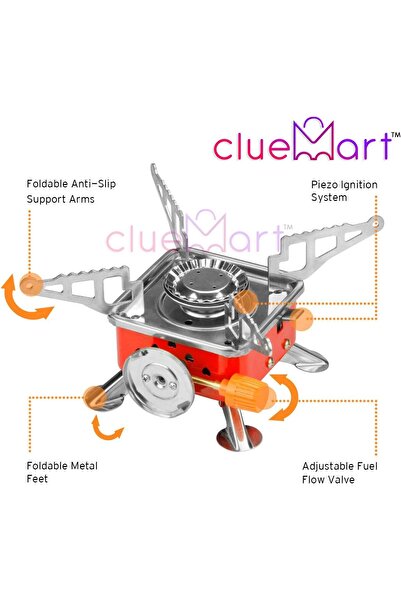 Hope موقد غاز Cluemart، موقد تخييم، فرن قابل للطي، 2800 واط، موقد خارجي
