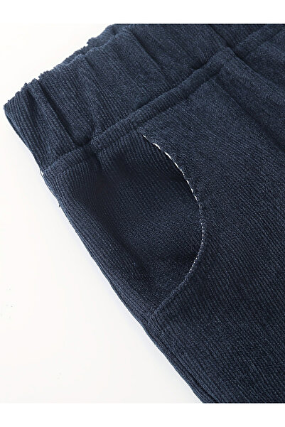 Take Two By Styli Boys Navy Solid Corduroy Pants
