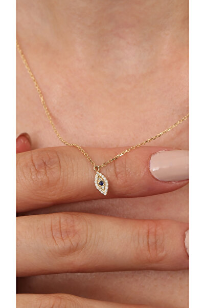 Wind Silver Minimal Nazar Kolye 925 Ayar