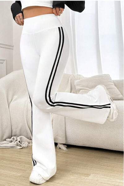 FashionForYou Αθλητικό παντελόνι Gimel με φαρδιά γραμμή, με πλαϊνές ρίγες και...