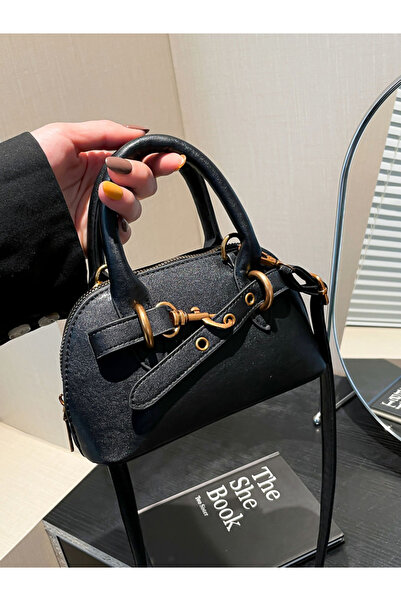 Take Two By Styli Solid Double Top Handle Handbag