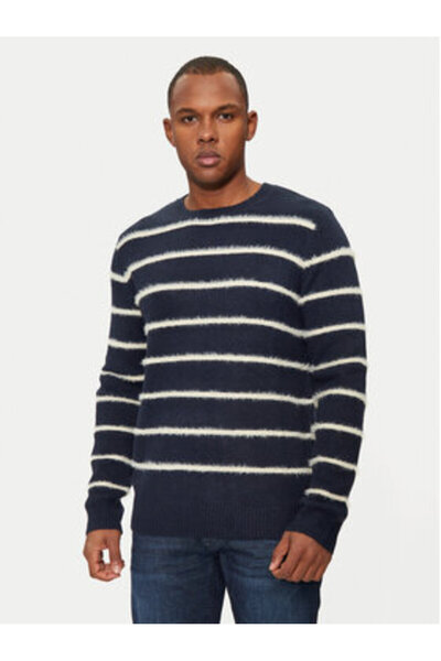 Brave Soul Ανδρικό Πουλόβερ MK-248OSLO Μπλε Σκούρο Μπλε