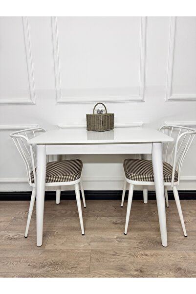 ECCES BB 60 x 90 Mutfak Masası MDF Küçük Mutfak Masası Çalışma Masası Balkon Masası Sabit Masa