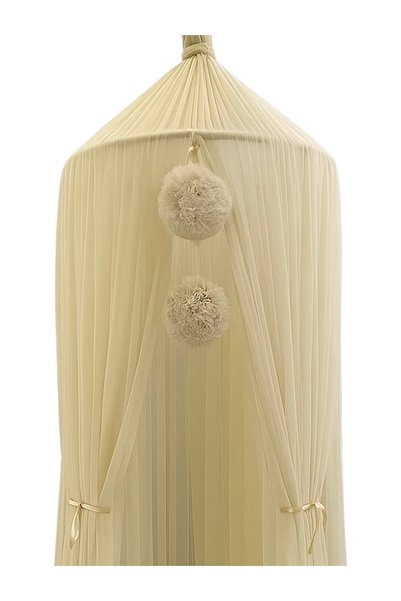 Bila Baby Stqueen Tulle Large 2-Piece Pompom Banner Baby Cream (Nut)