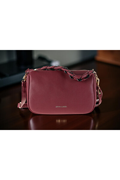 Pierre Cardin Geanta de Umar, Pierre Cardin, -Leather Wx21 306, Bordo, 25x19x7