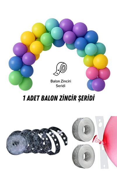 HAPPYLOOPPARTY Balon Zinciri Aparatı 5 Metre Parti ve Süsleme İçin Pratik Bal...
