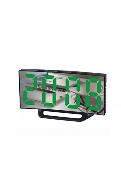 Tim DS-3811L Desk Clock with Mirror, LED Display, Alarm & Snooze, Modern Design