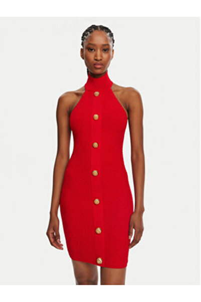 BALMAIN Γυναικείο Φόρεμα Κοκτέιλ DF0R3236KH58 Κόκκινο