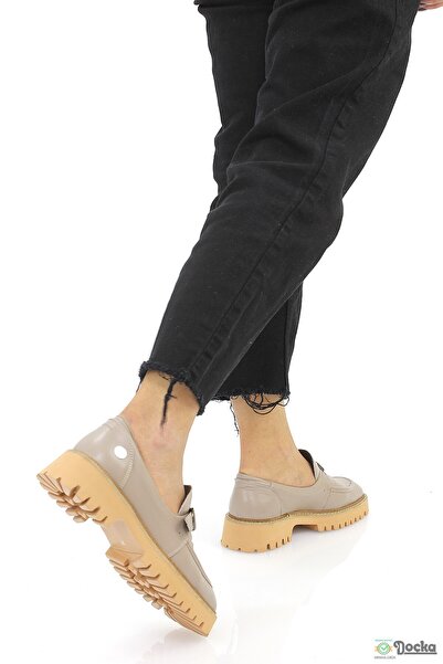 Mammamia Kadın Hakiki Deri Kalın Taban Loafer Günlük Ayakkabı M26/KA820