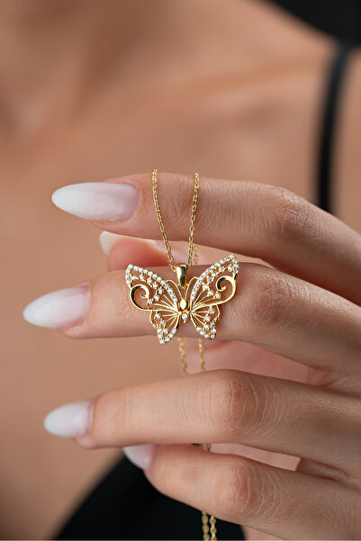 Silvano Jewelry 925 Ayar Gümüş Kelebek Kolye