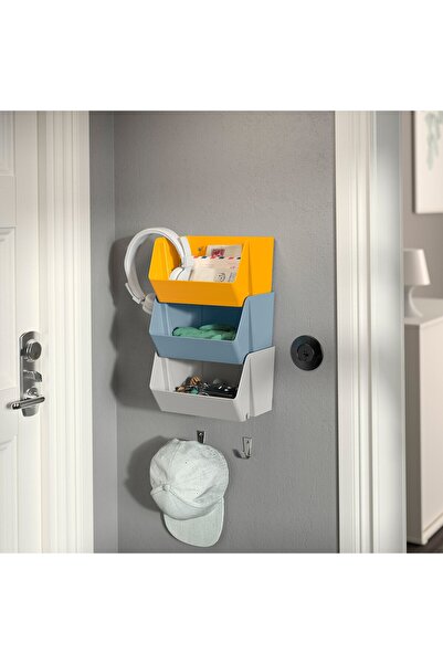 IKEA FODERTRÅG Organiser for desk/wall, grey-blue, 25 x 18 x 15 cm