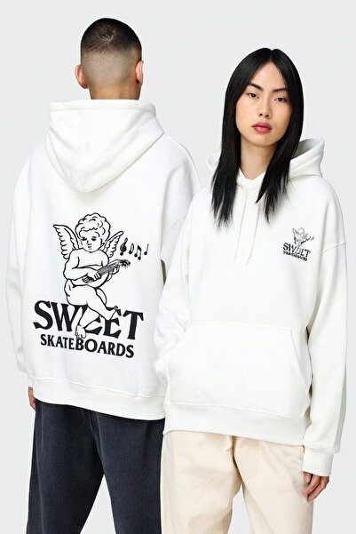 CLASSY.MODA سترة رياضية للجنسين بقلنسوة وثلاثة خيوط مع جيب كنغر، مطبوع عليها ...