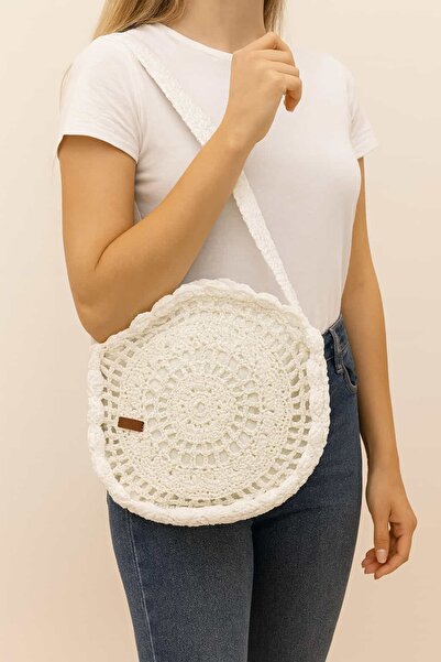 Ada Kostüm Tasarım Solenne Yuvarlak Örgü Kol Çantası (Astarlı)