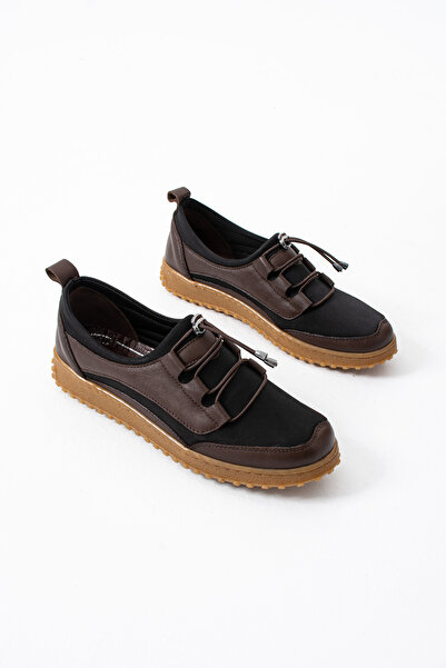 ModaAmour Hogan Genuine Leather Brown Women's Orthopedic Comfortable Shoes