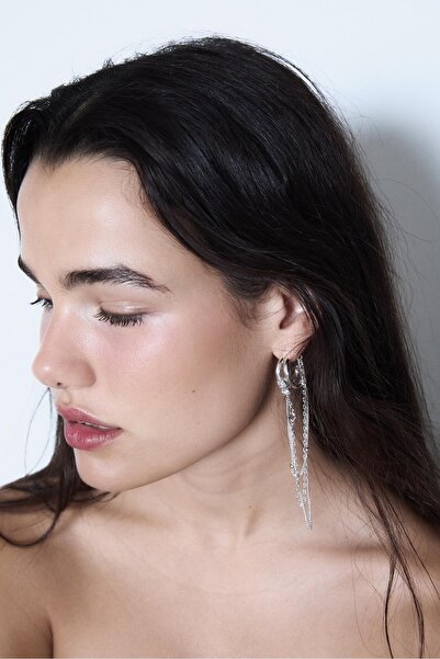 Stradivarius Uzun Zincir Halka Küpeler