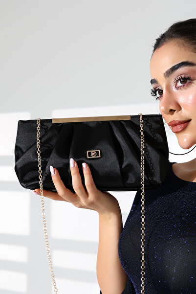 Moda Lime Вечерна чанта с верижка и ремък – дамска чанта през рамо за елегантни вечерни и парти тоалети