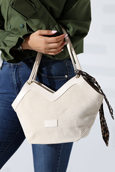 Moda Lime Stylish and Convenient Bag with Scarf Detail, Ideal for Daily, Work, and Special Occasion Combinations