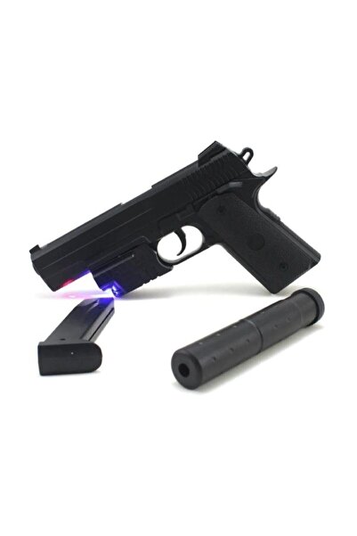 KİNKU Lazerli Boncuk Atan Silah Tabanca Susturuculu Boncuk Mermi Silah