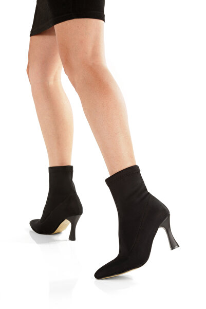 CEMAY SİVRİ BURUN (9CM) BOYALI İNCE ÖKÇELİ KADIN STREÇ BOT