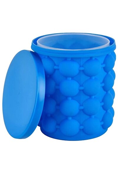 OEM Φόρμα για παγάκια με καπάκι, σιλικόνη τροφίμων, εξοικονόμησης χώρου, μπλε