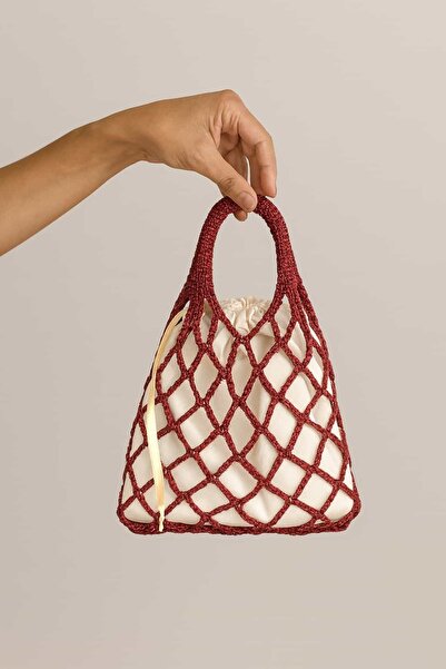 Ada Kostüm Tasarım Nova Stylish Knitted Handbag with Satin Lining Detail