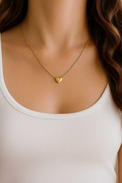 invictus design Kadın Gold Kalp Figürlü Minimal Kolye