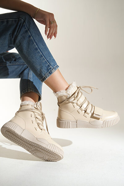 HVZ Exclusive Γυναικείες μπότες χιονιού Mink με χοντρή αντιολισθητική σόλα και επένδυση από γούνα Deviza mink