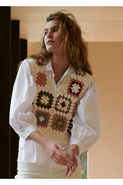 Sistaful Hand Knitted Beige Sweater