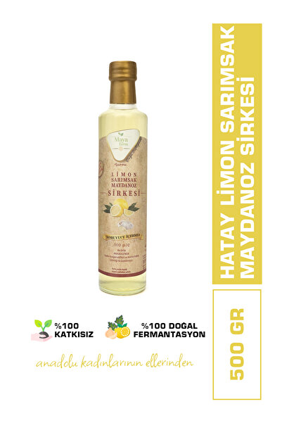 Hatay Limon, Sarımsak, Maydanoz Sirkesi 500 g | %100 Doğal Fermente, Katkısız Gurme Sirke