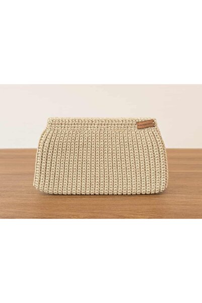 Ada Kostüm Tasarım حقيبة كلاتش كريمية من ناتورا (مع بطانة)