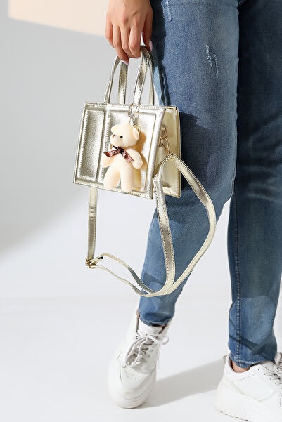 Moda Lime Geantă cutie pentru femei cu ursuleț