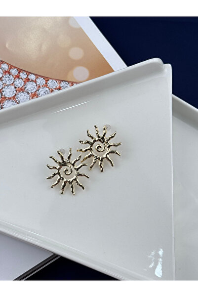 TRENDTAKI vintage güneş küpe gold kaplama 00274