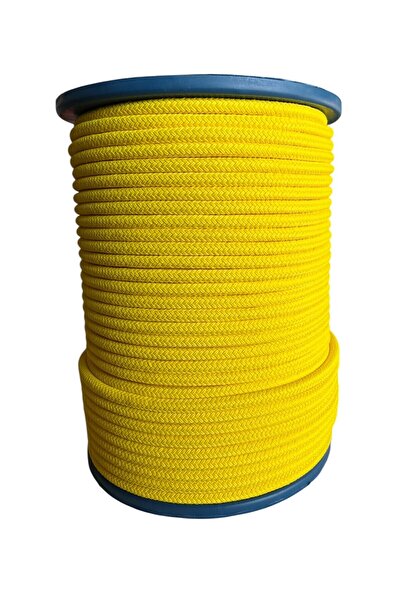 Bos Sarı - 16 mm Renkli İskota Örgü Yüzen Halat 25 Metre *
