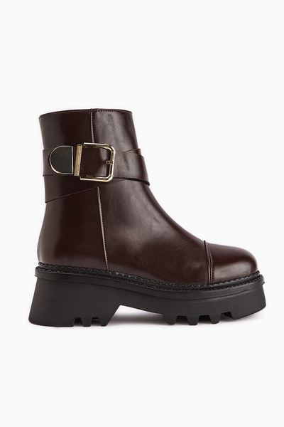 Limoya Cristin Burgundy High-Sole Women's Boots