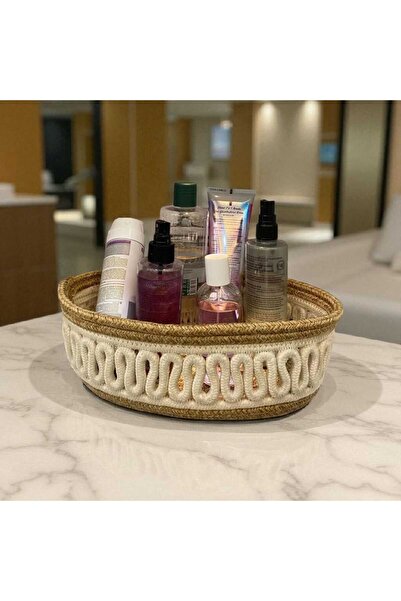 Hediyeninellitonu Wicker Basket Mini Basket Organizer Bamboo Basket S Model