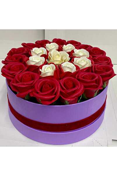 velve Ειδική σύνθεση Eternity με 23 τριαντάφυλλα σαπούνι σε στρογγυλό κουτί, ...