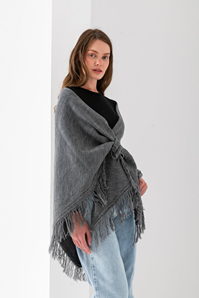 Cebe Triangle Flat Tassel Shoulder Shawl – Women's Shawl & Elegant Shoulder Accessory