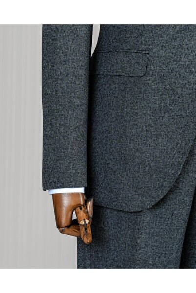 TerziAdemAltun Italian Style Slim Fit Men Jacket Vest Pants Suit Black T11020